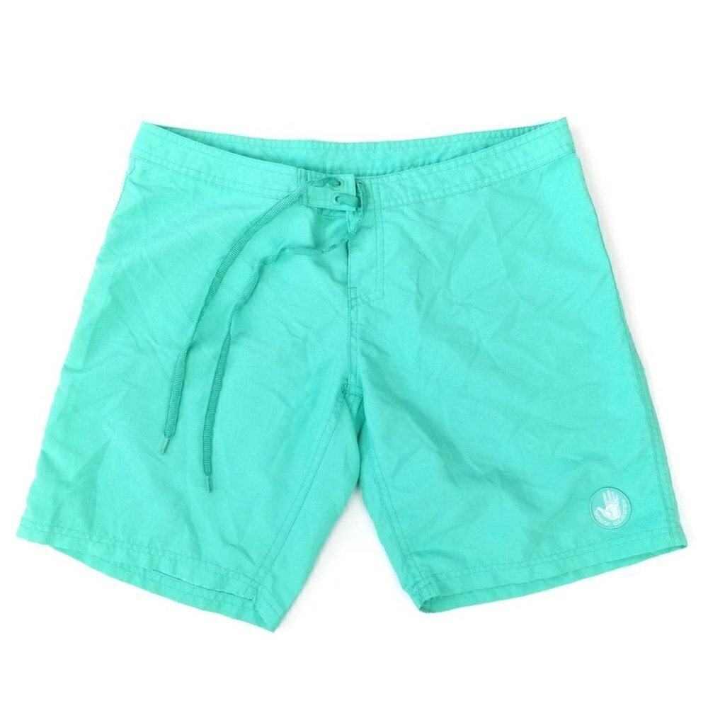 Body Glove 90s Aruba Neon Mint Green 16 Inch Board Shorts Swim Trunks Mens Small